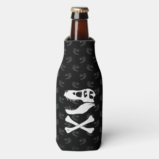Tyrannosaurus Rex Jolly Roger Flesjeskoeler (Fles Voorkant)