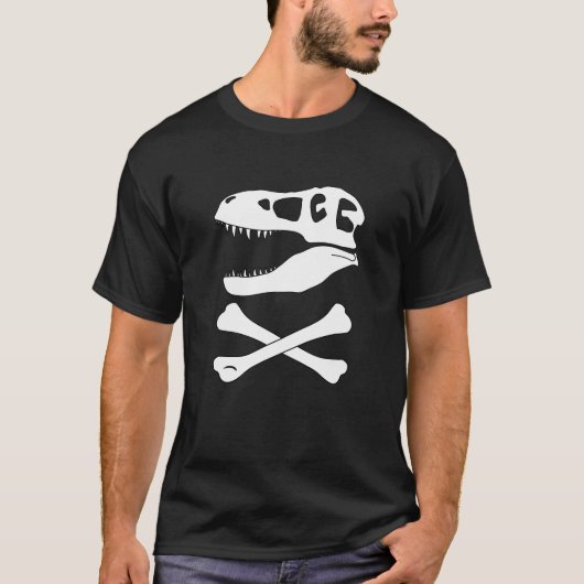 Tyrannosaurus rex Jolly Roger T-shirt (Voorkant)