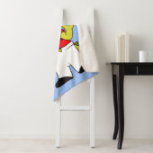 Tyrannosaurus rex kapper met schaar. sherpa deken (In situ)