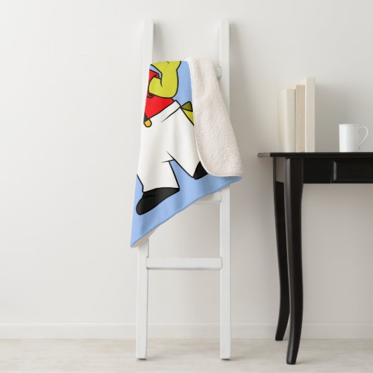 Tyrannosaurus rex kapper met schaar. sherpa deken (In situ)