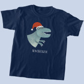 Tyrannosaurus rex kerstmuts gepersonaliseerd t-shirt