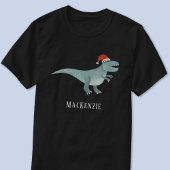 Tyrannosaurus rex kerstmuts gepersonaliseerd t-shirt