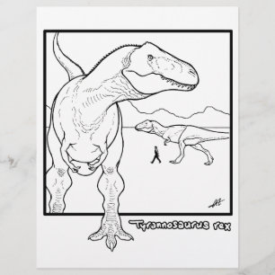 Tyrannosaurus rex - Kleurplaat.
