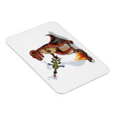 Tyrannosaurus rex koken voedsel boven een kampvuur magneet (Rechterzijde)