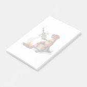 Tyrannosaurus rex koken voedsel boven een kampvuur post-it® notes (Schuin)