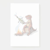 Tyrannosaurus rex koken voedsel boven een kampvuur post-it® notes (Voorkant)