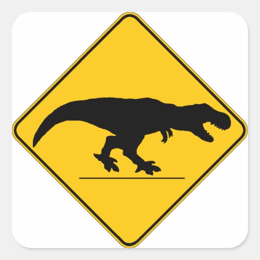 Tyrannosaurus rex kruising vierkante sticker (Voorkant)