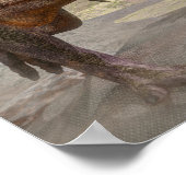 Tyrannosaurus rex ontsnapt uit de triceratops-aanv poster (Hoek)