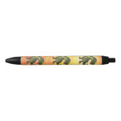 Tyrannosaurus Rex Pattern Sinaasappel Zwarte Inkt Pen (Voorkant)
