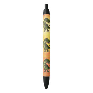 Tyrannosaurus Rex Pattern Sinaasappel Zwarte Inkt Pen