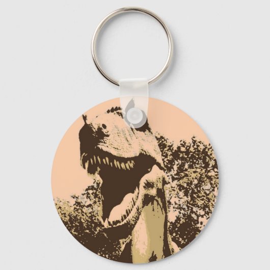 Tyrannosaurus Rex Pop Art Sleutelhanger (Voorkant)