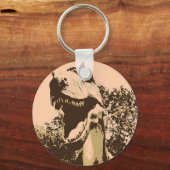 Tyrannosaurus Rex Pop Art Sleutelhanger (Voorkant)
