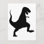 Tyrannosaurus rex Roaring en Stomping Silhouette Briefkaart (Voorkant)