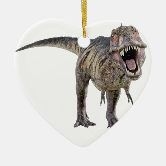 Tyrannosaurus Rex Roaring naar voren Keramisch Ornament (Voorkant)
