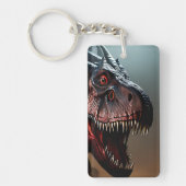 Tyrannosaurus Rex Scary Face, Keyring Sleutelhanger (Voorkant)