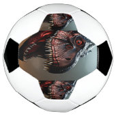 Tyrannosaurus Rex Scary Face, Soccerball Voetbal (Gedraaid)