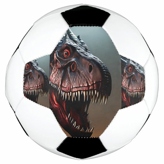 Tyrannosaurus Rex Scary Face, Soccerball Voetbal (Voorkant)