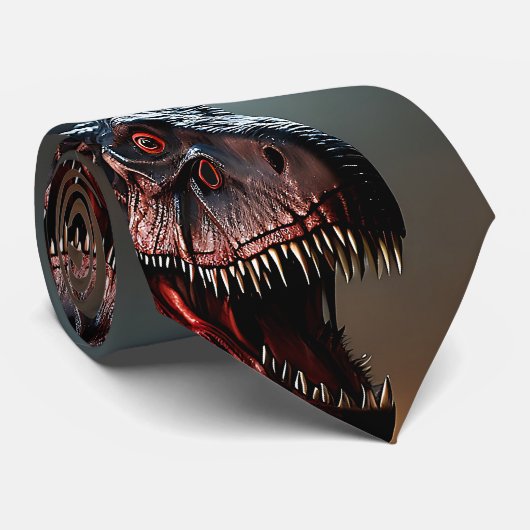 Tyrannosaurus Rex Scary Face, Stropdas (Opgerold)