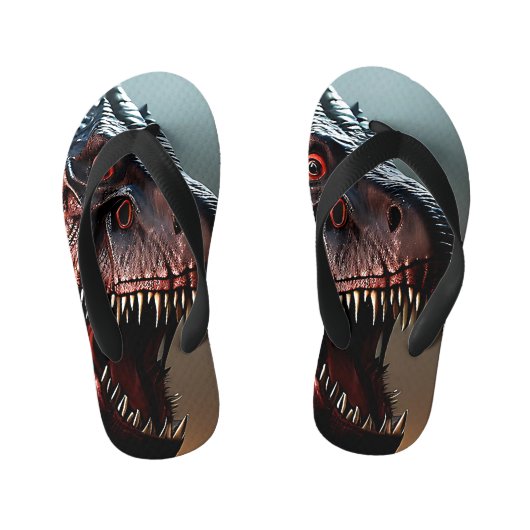 Tyrannosaurus Rex Scary Face, Teenslippers (Voetbed)