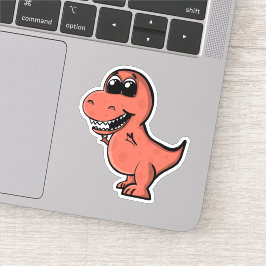 Tyrannosaurus Rex Schattige Geïllustreerde Rode Di Sticker