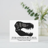 Tyrannosaurus Rex Skull Briefkaart (Staand voorkant)