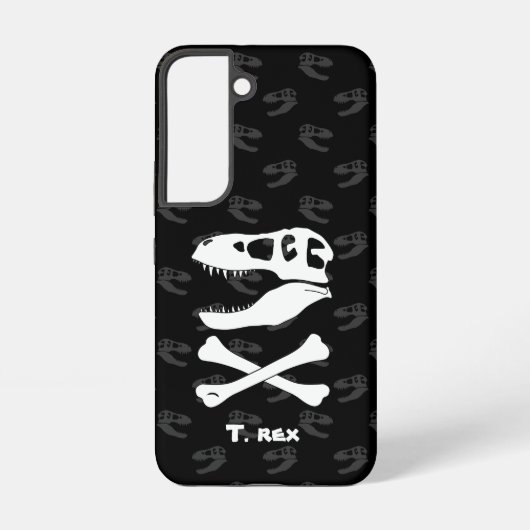 Tyrannosaurus rex Skull en Crossbones Samsung Galaxy Hoesje (Achterkant)
