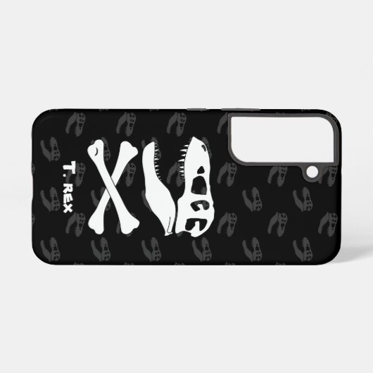 Tyrannosaurus rex Skull en Crossbones Samsung Galaxy Hoesje (Achterkant horizontaal)