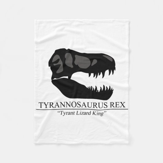 Tyrannosaurus Rex Skull Fleece Deken (Voorkant)