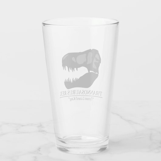 Tyrannosaurus Rex Skull Glas (Achterkant)