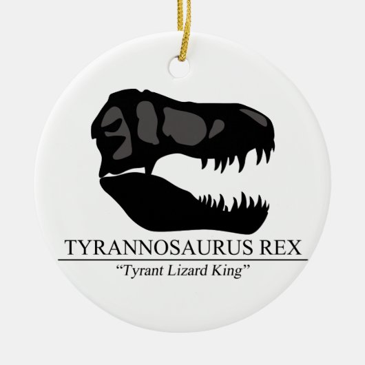 Tyrannosaurus Rex Skull Keramisch Ornament (Voorkant)