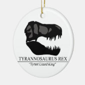 Tyrannosaurus Rex Skull Keramisch Ornament (Links)