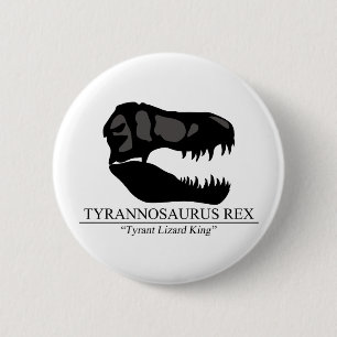 Tyrannosaurus Rex Skull Ronde Button 5,7 Cm