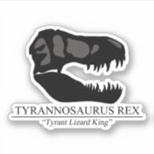 Tyrannosaurus Rex Skull Sticker (Voorkant)