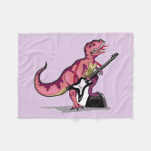 Tyrannosaurus rex speelt gitaar. fleece deken (Voorkant (Horizontaal))