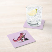 Tyrannosaurus rex speelt gitaar. kartonnen onderzetters (Insitu)