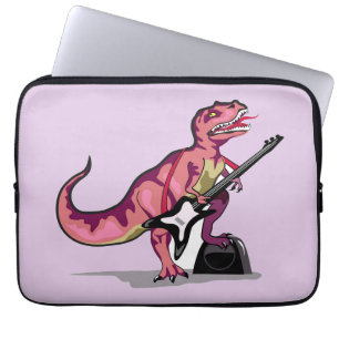 Tyrannosaurus rex speelt gitaar. laptop sleeve
