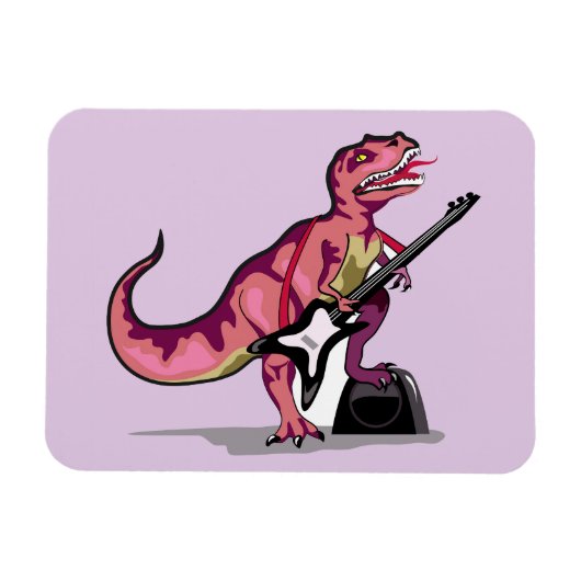 Tyrannosaurus rex speelt gitaar. magneet (Horizontaal)