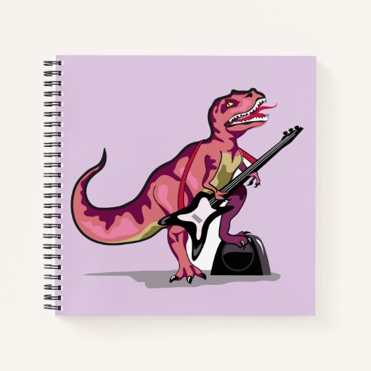 Tyrannosaurus rex speelt gitaar. notitieboek (Voorkant)