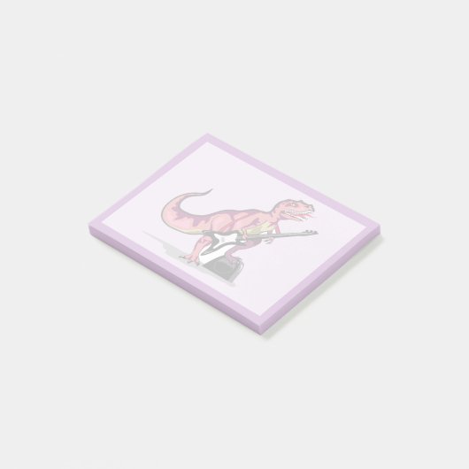 Tyrannosaurus rex speelt gitaar. post-it® notes (Schuin)