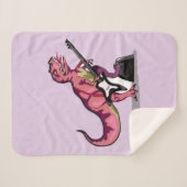 Tyrannosaurus rex speelt gitaar. sherpa deken (Voorkant (horizontaal))