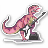 Tyrannosaurus rex speelt gitaar. sticker (Voorkant)