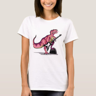 Tyrannosaurus rex speelt gitaar. t-shirt