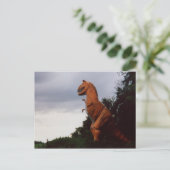Tyrannosaurus Rex T-Rex Dinosaur Briefkaart Foto (Staand voorkant)