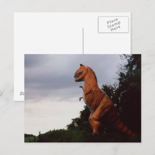 Tyrannosaurus Rex T-Rex Dinosaur Briefkaart Foto (Voorkant / Achterkant)