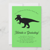 Tyrannosaurus Rex T-Rex Dinosaur Graduation Party Kaart (Voorkant)