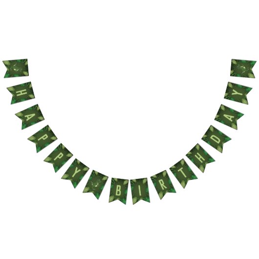 Tyrannosaurus Rex T-rex Dinosaur Happy Birthday Vlaggetjes (Alle)