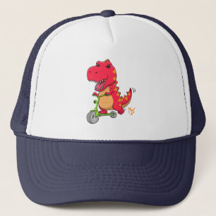 Tyrannosaurus rex T-rex Dinosaur Riding a Scooter Trucker Pet