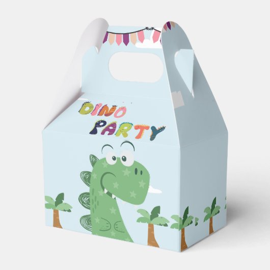 Tyrannosaurus Rex/T-Rex verjaardagsfeestje Bedankdoosjes (Achterkant)