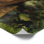 Tyrannosaurus rex tegen styracosaurus poster (Hoek)