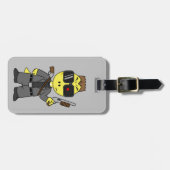 Tyrannosaurus rex verkleed als de terminator. bagagelabel (Voorkant horizontaal)